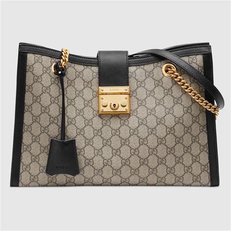 padlock shoulder bag gucci|Gucci padlock medium shoulder bag.